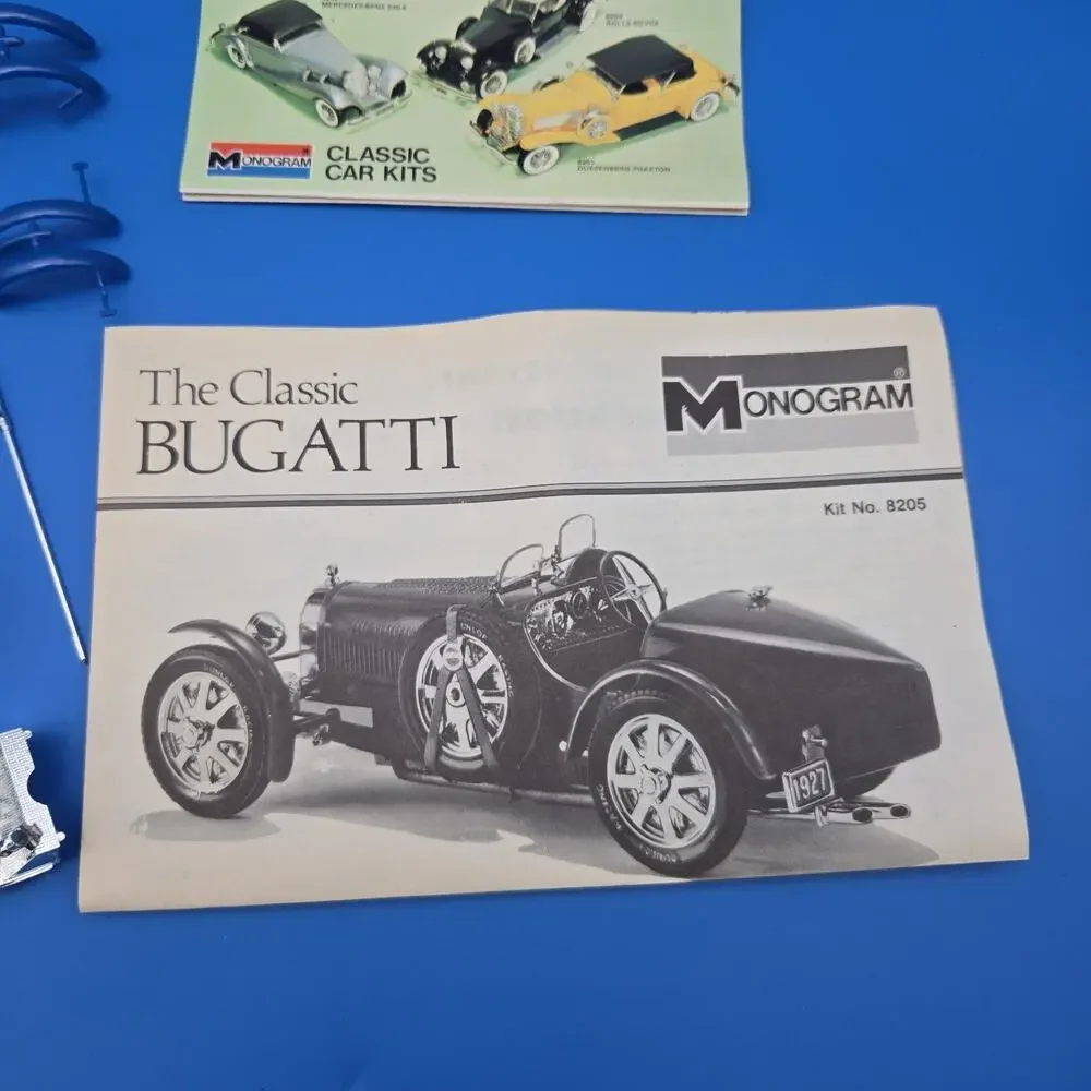 Monogram Classic Bugatti 35B Grand Prix Racer 1/24 Model Kit Partial Build w Box - Picture 11 of 11